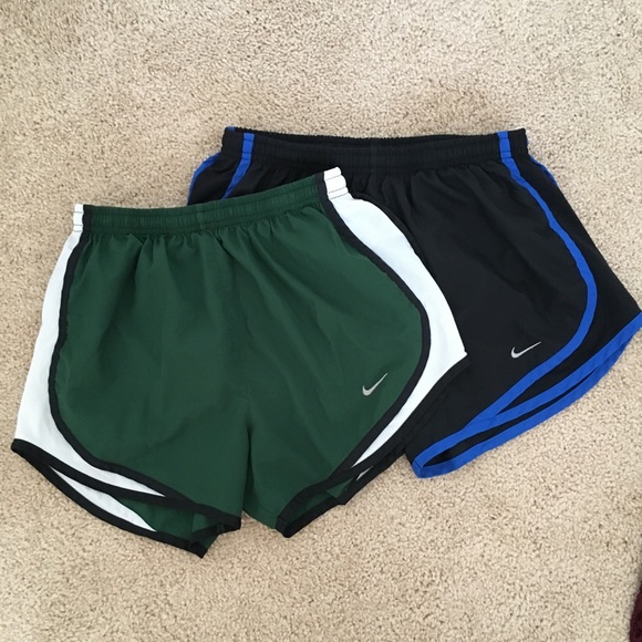 Nike Pants - Nike Tempo Shorts - 2 pair (Blue and Green)